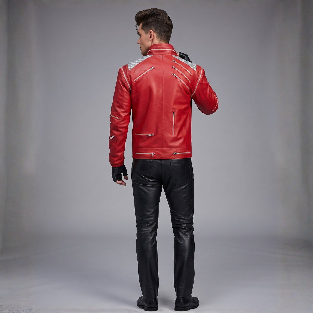 Michael Jackson Beat It Red Faux Leather Jacket