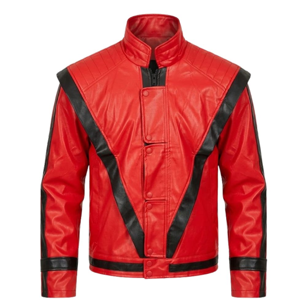 Michael Jackson Thriller Red Faux Leather Jacket