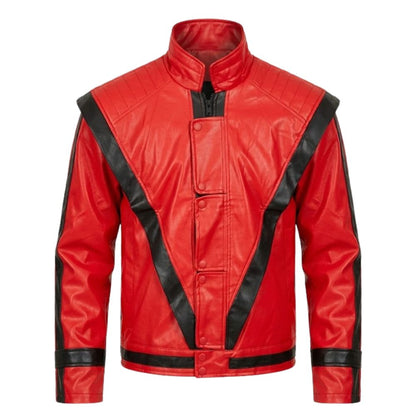 Michael Jackson Thriller Red Faux Leather Jacket