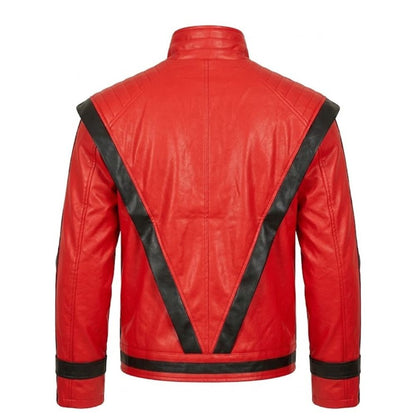 Michael Jackson Thriller Red Faux Leather Jacket