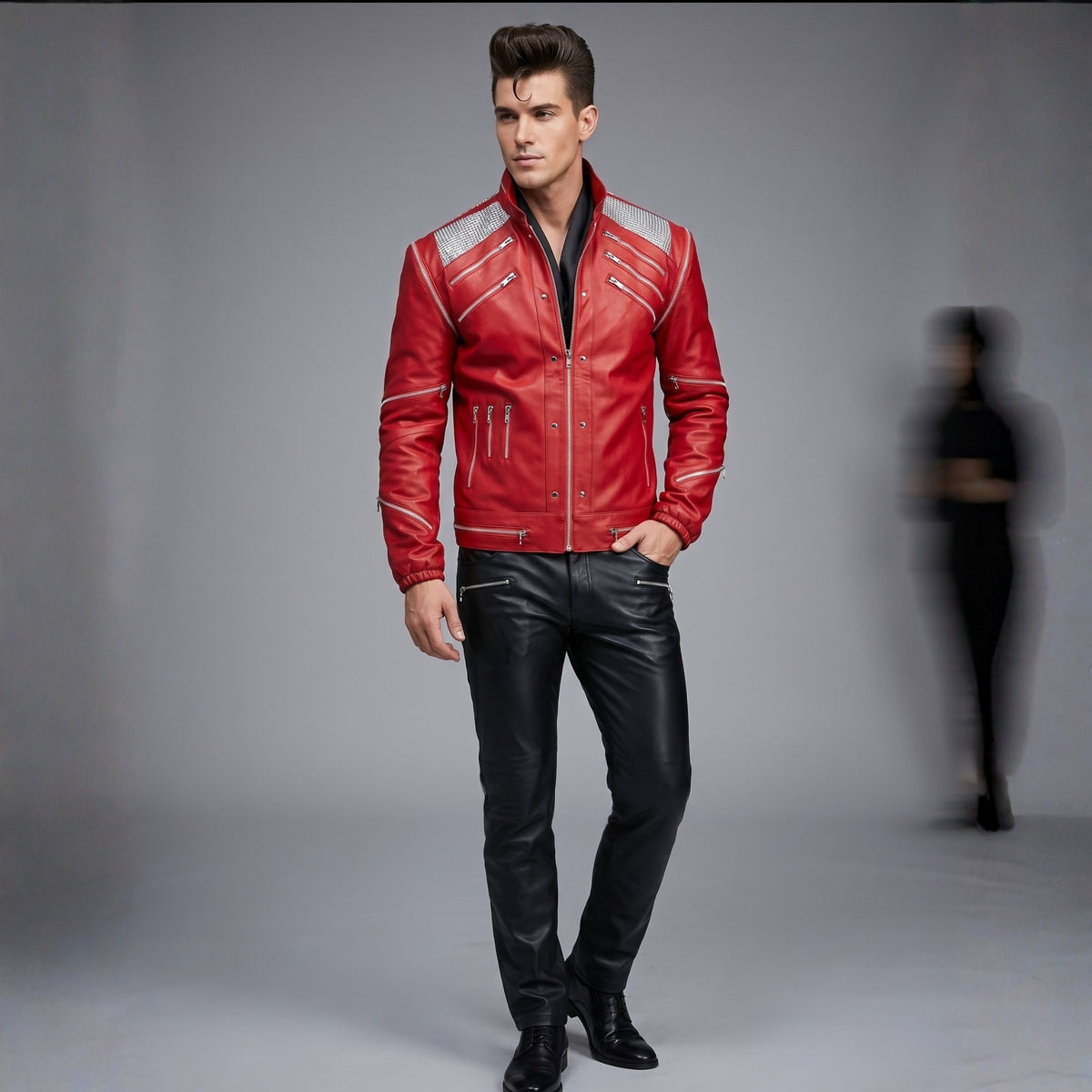 Michael Jackson Beat It Red Faux Leather Jacket