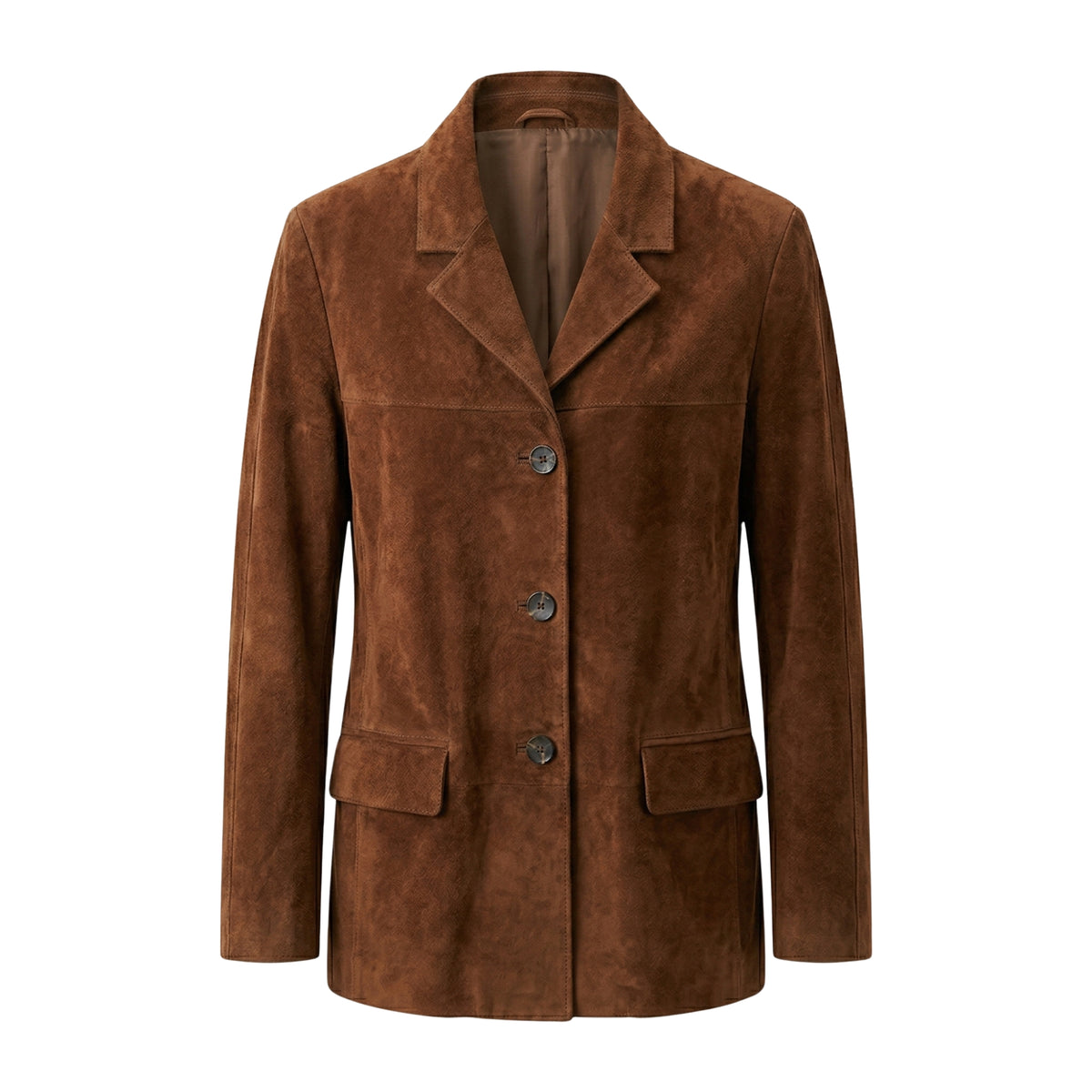 Women's Vintage Brown Suede Leather Blazer