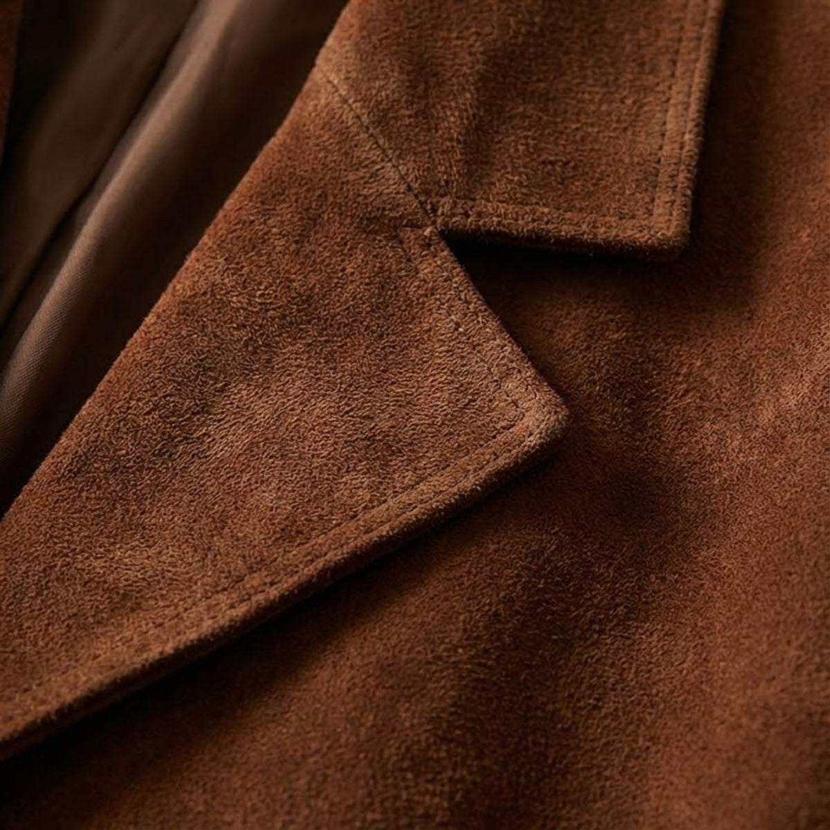Women's Vintage Brown Suede Leather Blazer